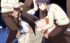 Crazy comedy anime movie with uncensored anal, big tits, group scenes